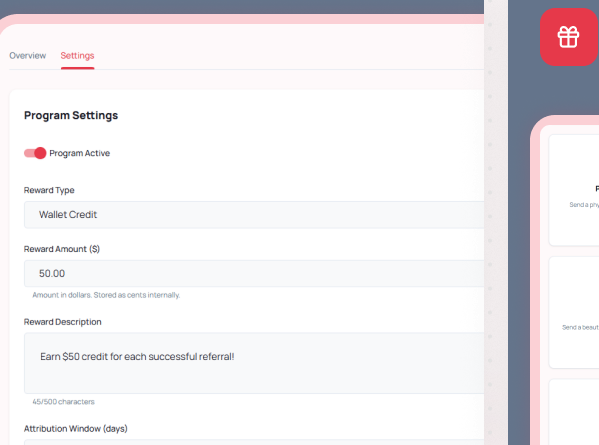 Spending Dashboard showing team gift spending analytics