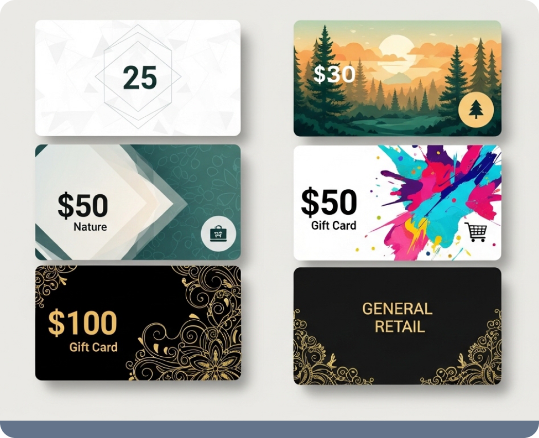 Gift card preview